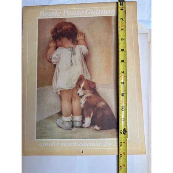 Vtg Prints Bessie Pease Gutmann Calendar Sz 11/14 80s Art Print Nursery Signed - Picture 14 of 14